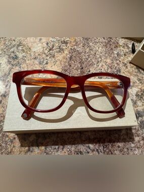 Warby Parker “Sloan” Red Glasses